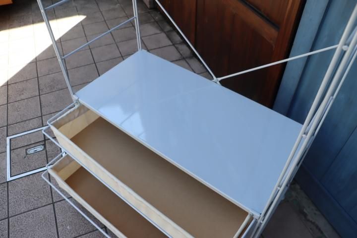 無印良品(MUJI)のワードローブバー付スチールユニットシェルフ 無印良品(MUJI)のワードローブバー付スチールユニットシェルフ