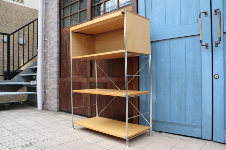 無印良品(MUJI)の人気のタモ材×ステンレスユニットシェルフ 無印良品(MUJI)の人気のタモ材×ステンレスユニットシェルフ