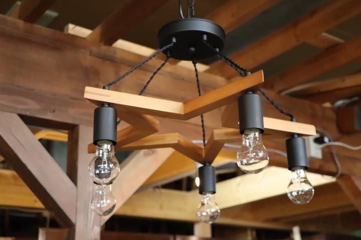MERCROS(メルクロス) 5bulb wood star light/5灯ウッドフレーム MERCROS(メルクロス) 5bulb wood star light/5灯ウッドフレーム