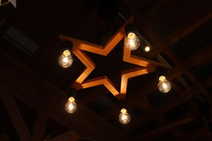 MERCROS(メルクロス) 5bulb wood star light/5灯ウッドフレーム MERCROS(メルクロス) 5bulb wood star light/5灯ウッドフレーム