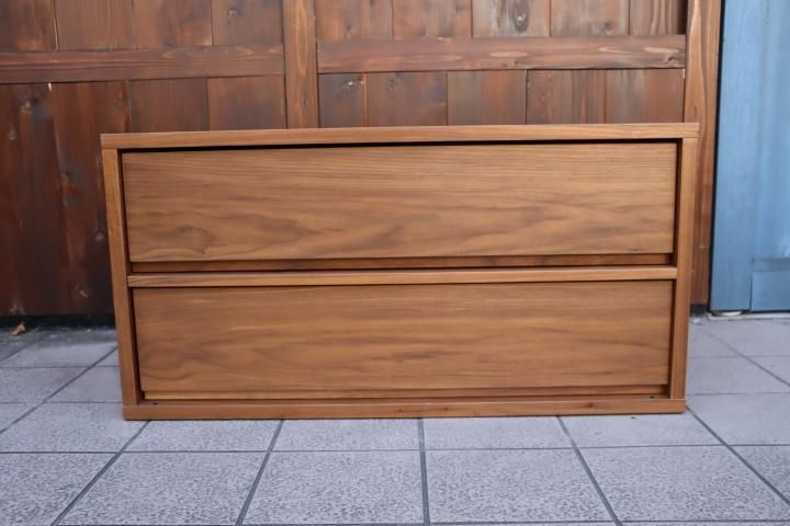 MUJI 無印良品 スタッキングキャビネット チェスト ローボード 人気の無印良品(MUJI)のウォールナット材 スタッキング