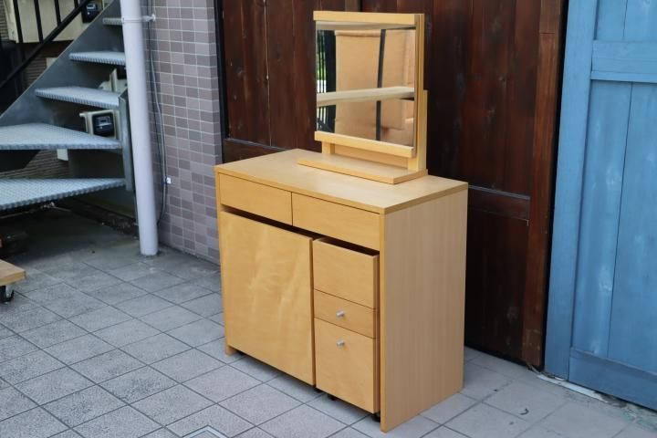 無印良品(MUJI)の希少なメープル材を使用したドレッサーセット 無印良品(MUJI)の希少なメープル材を使用したドレッサーセット