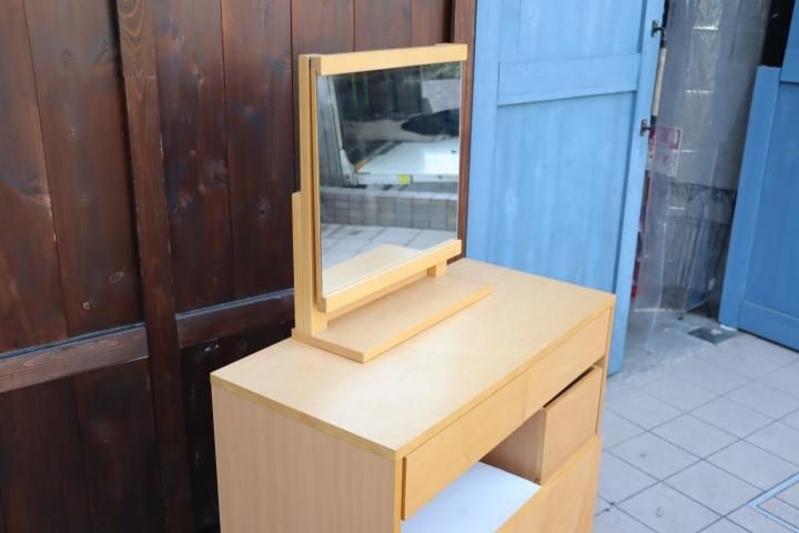 無印良品(MUJI)の希少なメープル材を使用したドレッサーセット 無印良品(MUJI)の希少なメープル材を使用したドレッサーセット