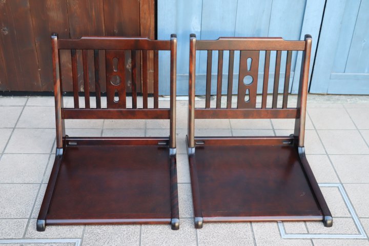 豪華で新しい  2脚セット 座椅子 i☆自社配送無料！北海道民芸家具 座椅子