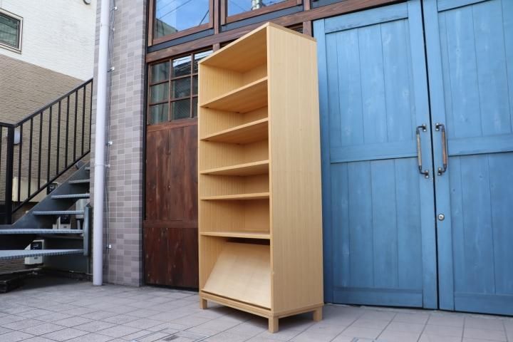 値下げ/人気の無印良品のタモ材 ミドルタイプ木製収納です