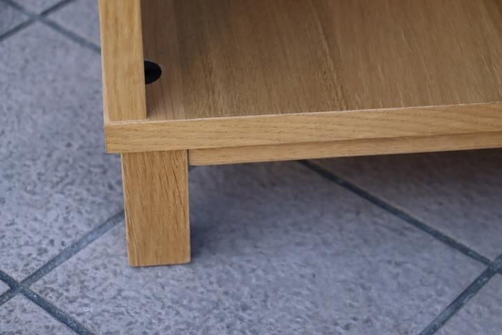 人気のMUJI(無印良品)のオーク材 薄型ラック・16cm・コーナー用 人気のMUJI(無印良品)のオーク材 薄型ラック・16cm・コーナー用