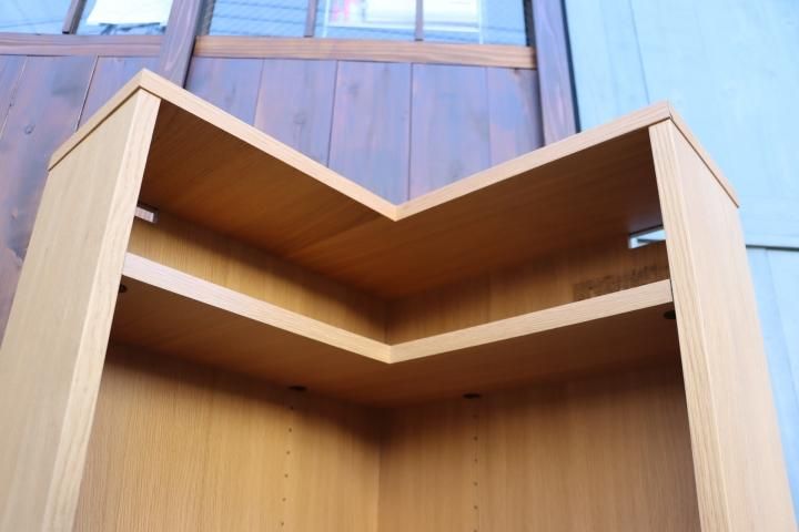 人気のMUJI(無印良品)のオーク材 薄型ラック・16cm・コーナー用 人気のMUJI(無印良品)のオーク材 薄型ラック・16cm・コーナー用