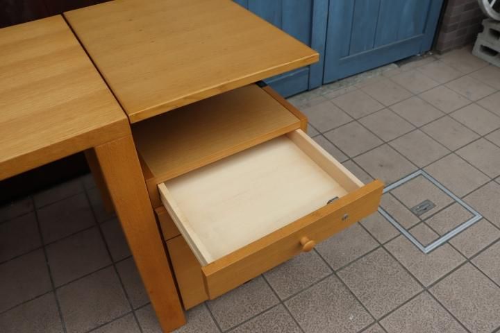 【廃盤品】karimoku カリモク家具 ボナシェルタ デスク ピュアオーク カリモク ボナシェルタ 3点セット ピュアオーク色 学習机 110幅