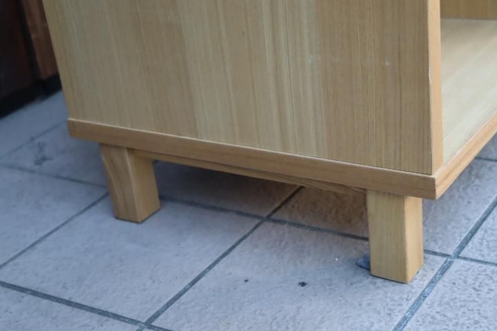 人気の無印良品(MUJI)の木製シェルフ2×2/タモ材 ナチュラルです