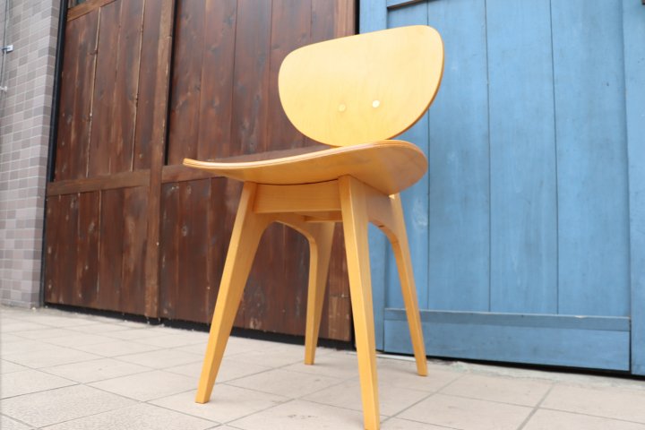 木製椅子イデー ダイニングチェア 長大作 レトロ 和モダン 北欧スタイル プライウッド