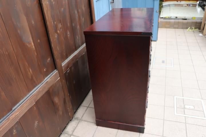 福岡の伝統工芸家具、筑後民芸の欅材を使用した5段・6杯チェスト 福岡の伝統工芸家具、筑後民芸の欅材を使用した5段・6杯チェスト