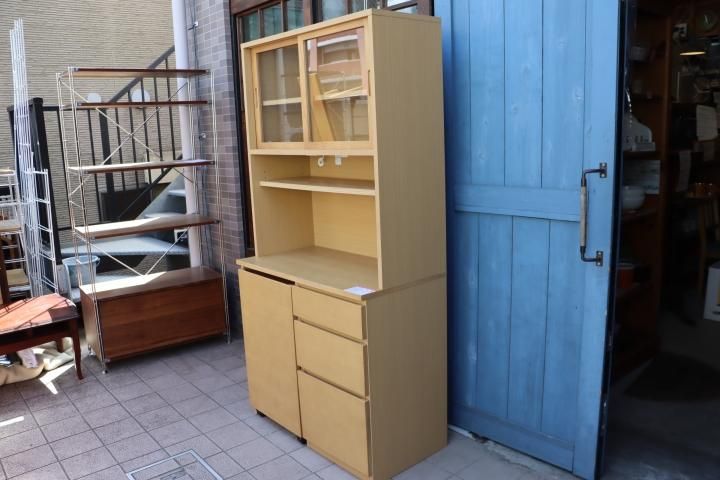 値下げ/人気の無印良品(MUJI)のオーク材 カップボードです 値下げ/人気の無印良品(MUJI)のオーク材 カップボードです