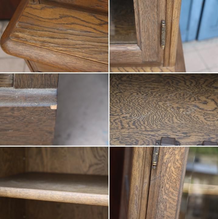 アンティーク調◇オーク材◇2面食器棚◇クラシック◇キッチンボード