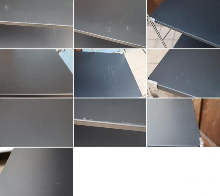 無印良品/muji ユニットシェルフ/ 棚 グレー インダストリアル 無印良品(MUJI)の人気のステンレスユニットシェルフ/ダークグレーです