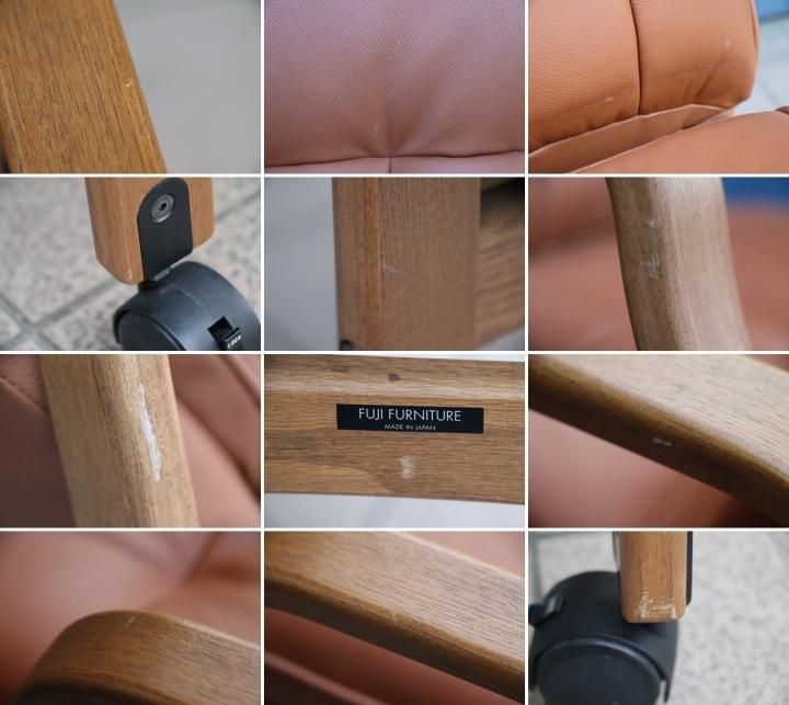 FUJI FURNITURE(冨士ファニチア) 本革アームチェアー FUJI FURNITURE(冨士ファニチア) 本革アームチェアー