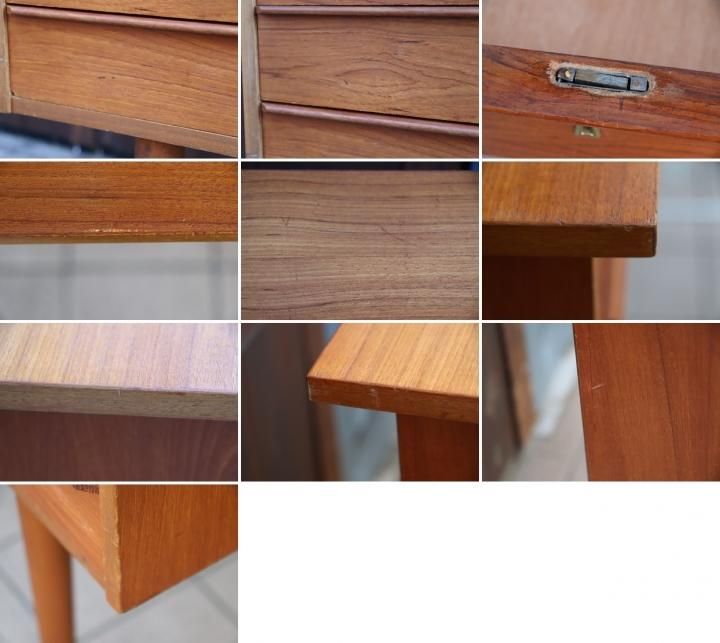 デンマーク製のチーク材を使用した両袖デスクです。北欧らしいシンプル