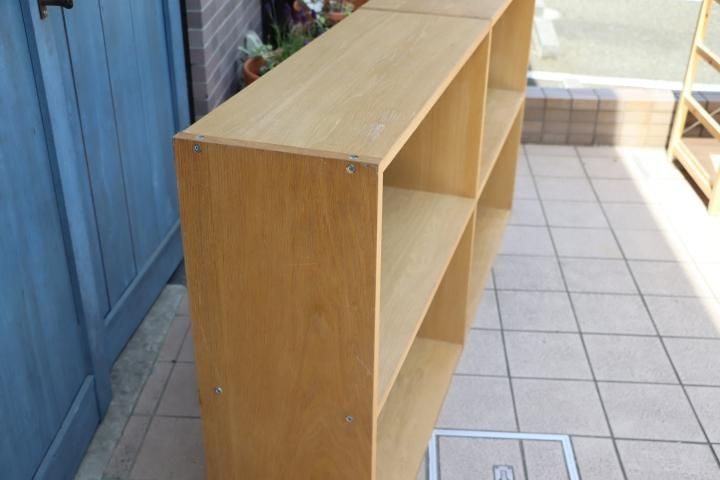 人気の無印良品(MUJI)のオーク材 ワイド・2列・2段スタッキング