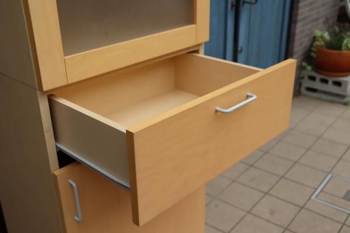 無印良品　メープル材　カップボード　食器棚　キッチンボード キッチン収納 木製 木製カップボード・ウォールナット材 | 無印良品