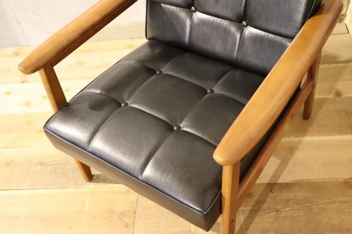カリモク Kチェア レトロ ヴィンテージ １シーター シングルソファ ソファ カリモク60 Kチェア タープグリーン 1シーター 北欧スタイル