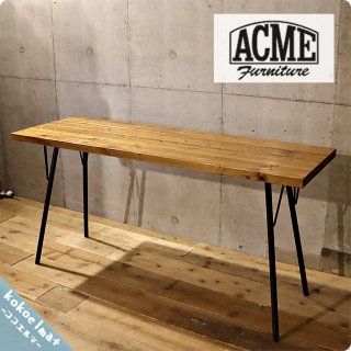 ACME Furniture(アクメファニチャー)のワーキングデスク。アイアンの脚がインダストリアルな雰囲気♪コンパクトなダイニングテーブルとしてや作業台、パソコンデスクとして在宅ワークにも