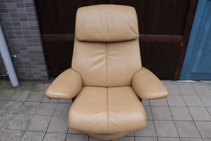 値下げ/karimoku(カリモク家具)の本革 リクライニングチェア 値下げ/karimoku(カリモク家具)の本革 リクライニングチェア
