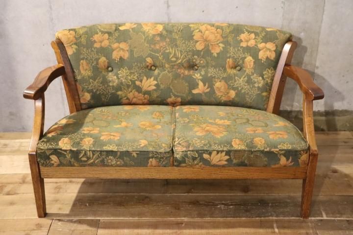 三越家具 アンティーク ソファ｜2人掛けソファ
