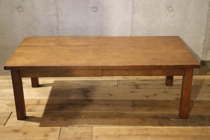 稀少なバーチ材を使用した無印良品(MUJI)のローテーブル 引出し 稀少なバーチ材を使用した無印良品(MUJI)のローテーブル 引出し