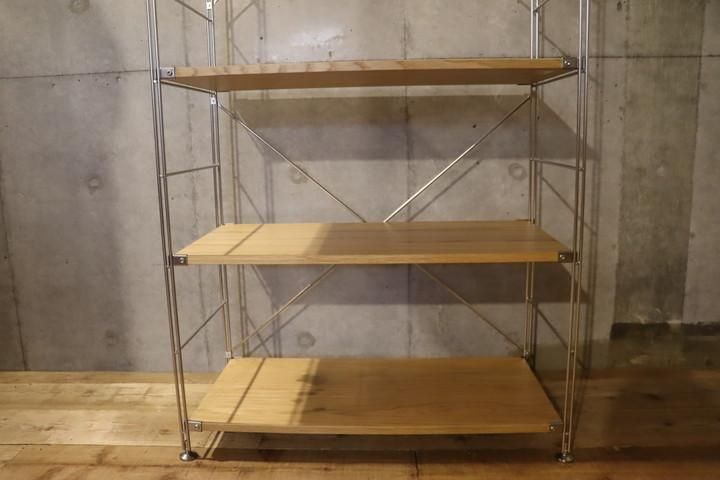 無印良品(MUJI)の人気のオーク材×ステンレス ユニットシェルフ 無印良品(MUJI)の人気のオーク材×ステンレス ユニットシェルフ
