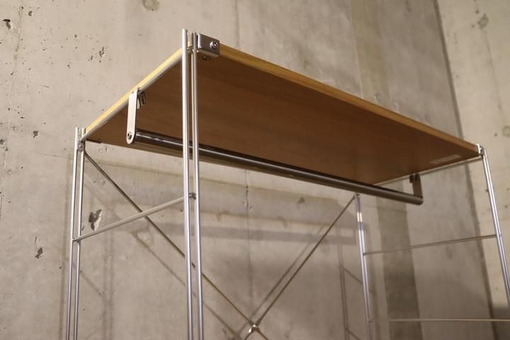 【無印良品】最終値下げステンレスユニットシェルフ　木製　ナチュラル　北欧　オーク ステンレスユニットシェルフ オーク材棚セット ワイド 小 | 無印良品