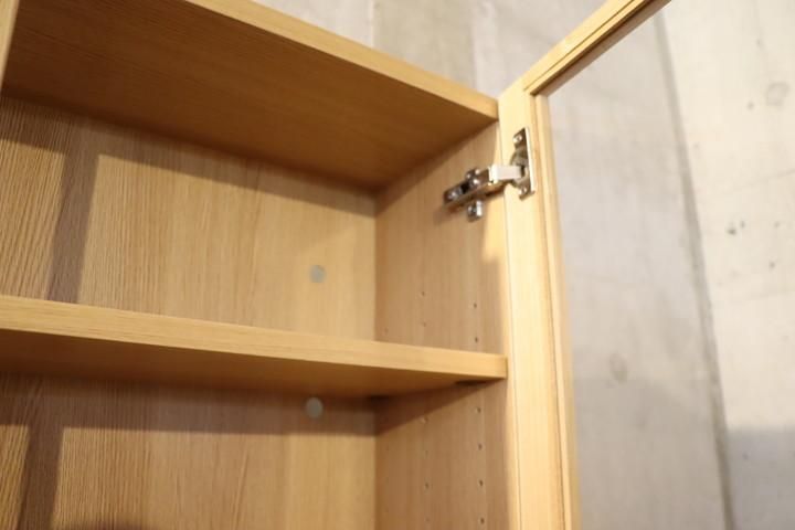 人気の無印良品(MUJI)の木製薄型シェルフ・ハイタイプ・ワイド 人気の無印良品(MUJI)の木製薄型シェルフ・ハイタイプ・ワイド