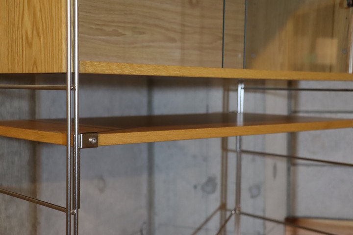 ② 無印良品 MUJI ステンレスユニットシェルフ ガラス引き戸 食器棚