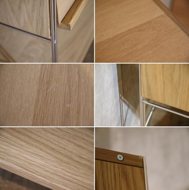 値下げ/無印良品(MUJI)のステンレス×オーク材、ガラス引き戸 値下げ/無印良品(MUJI)のステンレス×オーク材、ガラス引き戸