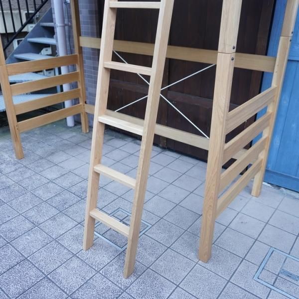 人気の無印良品(MUJI)のオーク材セミシングルハイベッド 人気の無印良品(MUJI)のオーク材セミシングルハイベッド