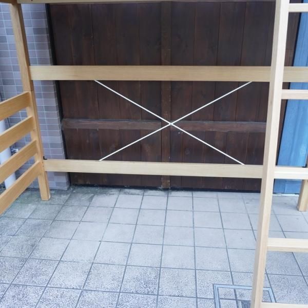 人気の無印良品(MUJI)のオーク材セミシングルハイベッド 人気の無印良品(MUJI)のオーク材セミシングルハイベッド