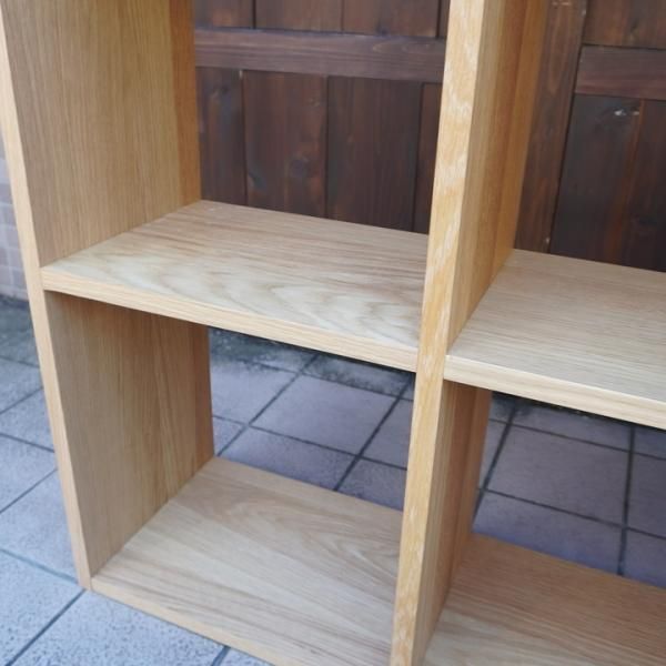 人気の無印良品(MUJI)のオーク材 5段・4列スタッキングシェルフ