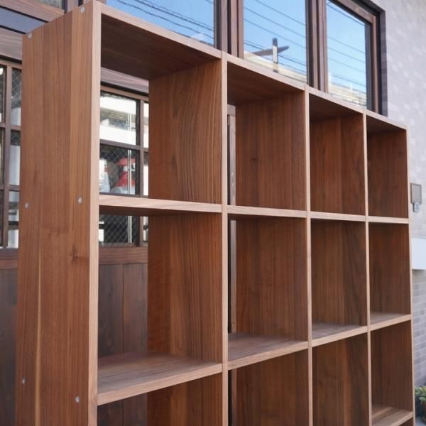 人気の無印良品(MUJI)のウォールナット材 5段・4列スタッキング 人気の無印良品(MUJI)のウォールナット材 5段・4列スタッキング