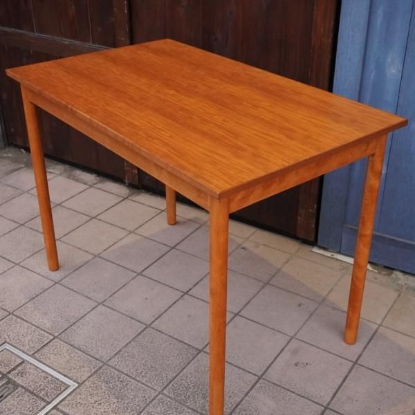 チーク無垢材 片袖デスク 未使用 新品 机 木 小さい 大人 リモートワーク 作業台 引出し – Restyle
