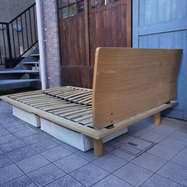 値下げ/無印良品(MUJI)のタモ材ベッドフレーム(セミダブル 値下げ/無印良品(MUJI)のタモ材ベッドフレーム(セミダブル