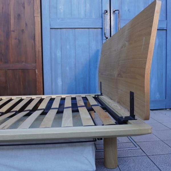 値下げ/無印良品(MUJI)のタモ材ベッドフレーム(セミダブル 値下げ/無印良品(MUJI)のタモ材ベッドフレーム(セミダブル