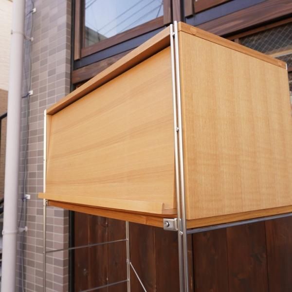 無印良品(MUJI)の人気のタモ材×ステンレスユニットシェルフ 無印良品(MUJI)の人気のタモ材×ステンレスユニットシェルフ