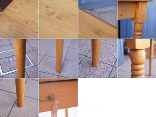 大川家具のパイン無垢材を使用したアンティーク調ダイニング 大川家具のパイン無垢材を使用したアンティーク調ダイニング