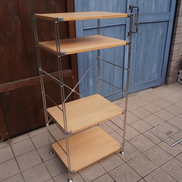 無印良品(MUJI)の人気のタモ材×ステンレス 4段ユニットシェルフ 無印良品(MUJI)の人気のタモ材×ステンレス 4段ユニットシェルフ