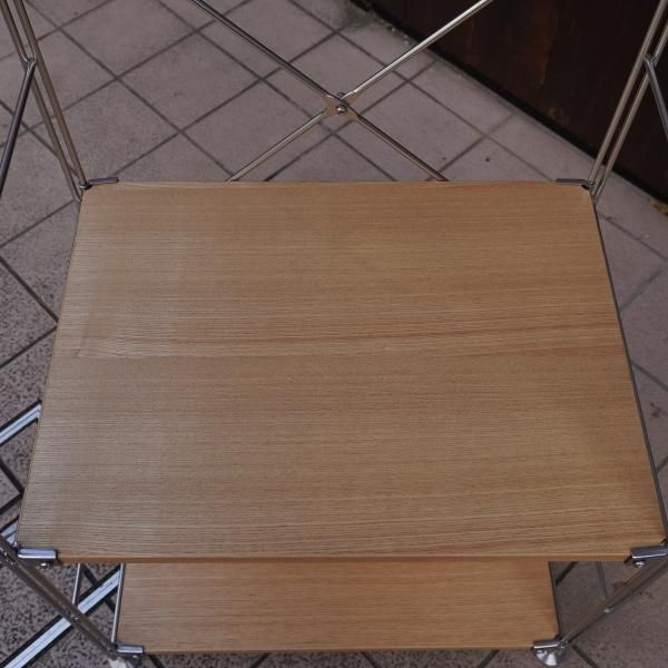 無印良品(MUJI)の人気のタモ材×ステンレス 4段ユニットシェルフ