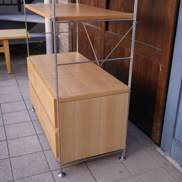 無印良品(MUJI)の人気のタモ材×ステンレスユニットシェルフ 無印良品(MUJI)の人気のタモ材×ステンレスユニットシェルフ