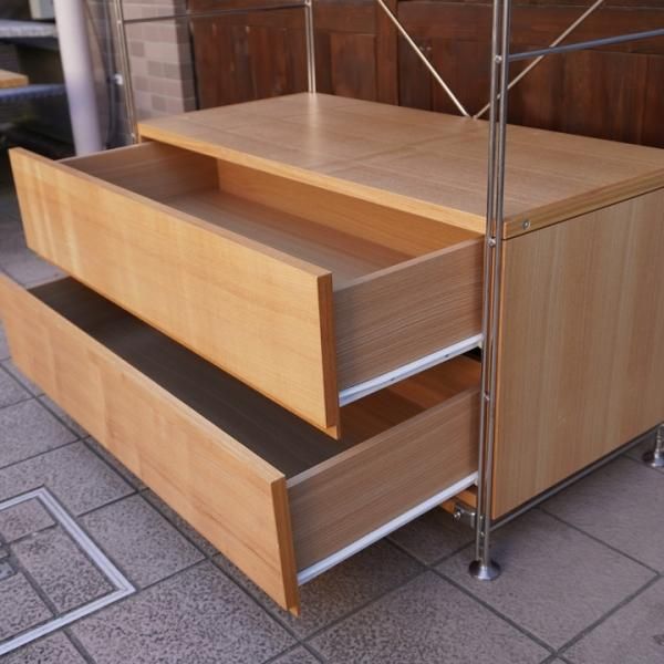 無印良品(MUJI)の人気のタモ材×ステンレスユニットシェルフ 無印良品(MUJI)の人気のタモ材×ステンレスユニットシェルフ