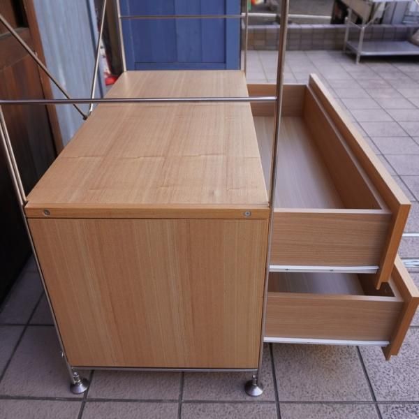 無印良品(MUJI)の人気のタモ材×ステンレスユニットシェルフ 無印良品(MUJI)の人気のタモ材×ステンレスユニットシェルフ