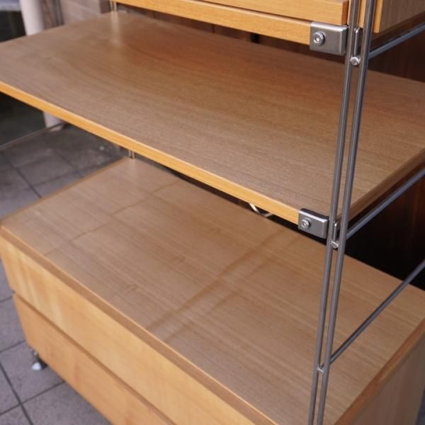 無印良品(MUJI)の人気のタモ材×ステンレスユニットシェルフ 無印良品(MUJI)の人気のタモ材×ステンレスユニットシェルフ