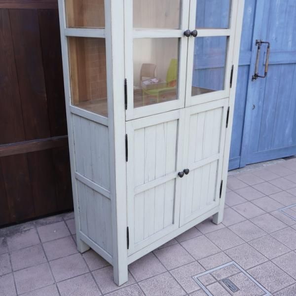 値下げ/古材にダメージ加工が施されたシャビーシックな飾り棚