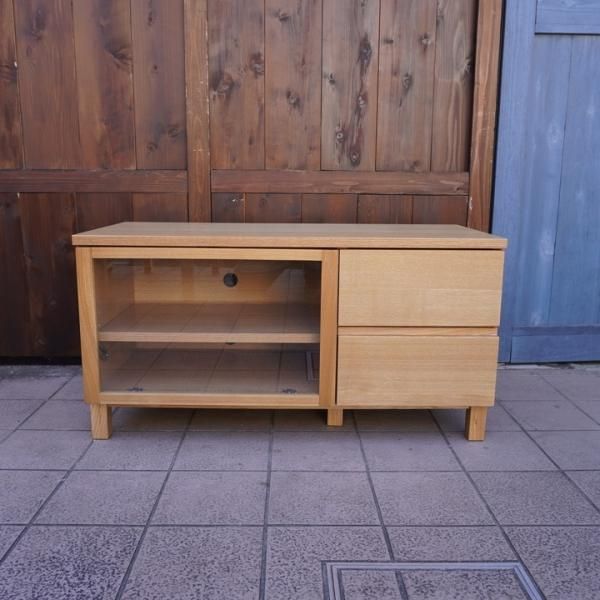 無印良品(MUJI)のタモ材 AVラック。シンプルなTVボードは圧迫感 無印良品(MUJI)のタモ材 AVラック。シンプルなTVボードは圧迫感