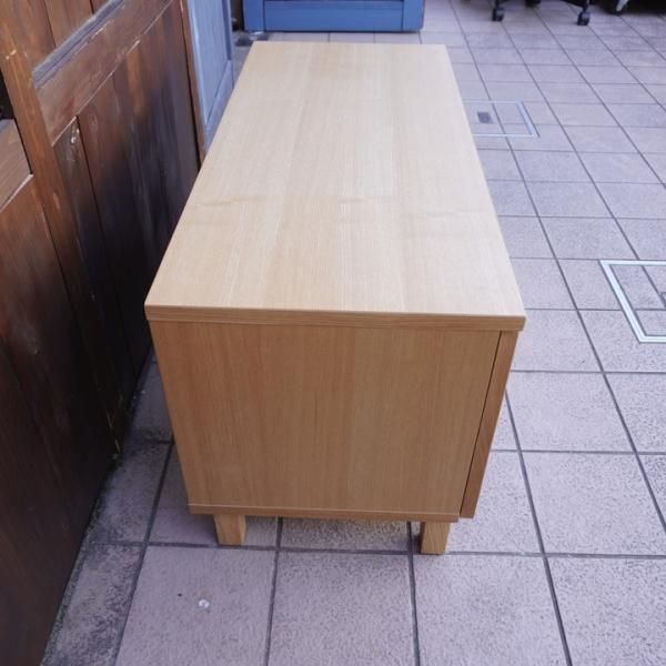 無印良品(MUJI)のタモ材 AVラック。シンプルなTVボードは圧迫感 無印良品(MUJI)のタモ材 AVラック。シンプルなTVボードは圧迫感